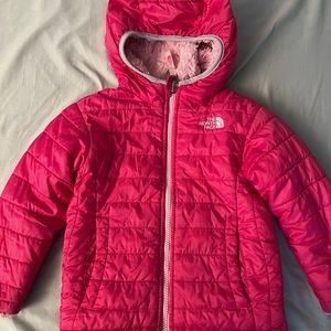 Girls Pink and Light Pink North Face Jacket